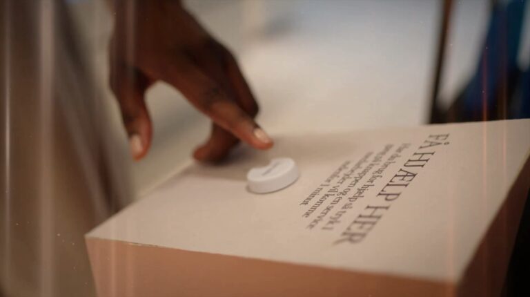 Customer service desk call button